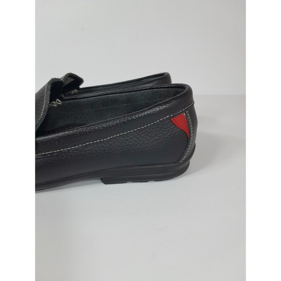 FootJoy Club Casual Black Leather Slip On Shoes Driving Loafer Men Sz 9 - Picture 11 of 13